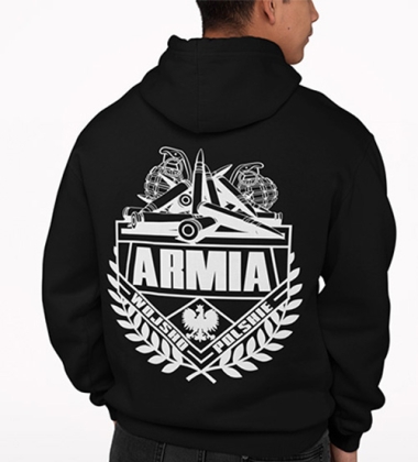 Bluza z kapturem- ARMIA (BIAŁY)